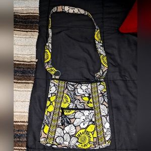 Vera Bradley Citron Hipster crossbody retired yellow green black white taupe